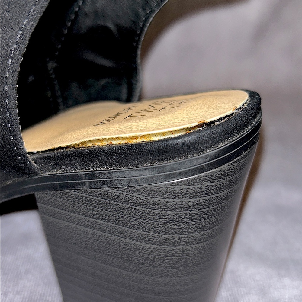 TIME and TRU Suede Peep-Toe Heeled Boots - Picture 11 of 14